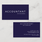 Moderne Marine Accountant CPA Tax Agent CA Visitekaartje (Voorkant / Achterkant)