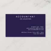 Moderne Marine Accountant CPA Tax Agent CA Visitekaartje (Achterkant)