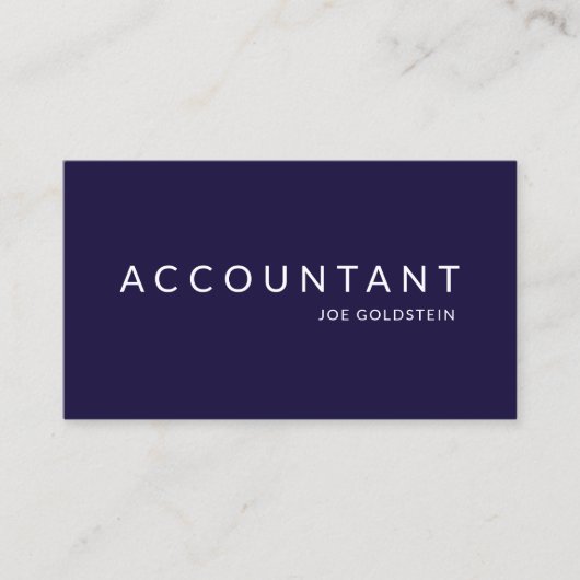 Moderne Marine Accountant CPA Tax Agent CA Visitekaartje (Voorkant)