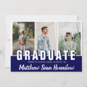 Moderne marine Afstuderen 3 Afstuderen voor fotoco Aankondiging (Voorkant)