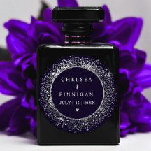 Moderne marine blauw en zilver glitter