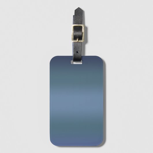 Moderne marine blauw gradiënt Waterverf galaxy rui Bagagelabel (Voorkant (verticaal))