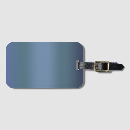 Moderne marine blauw gradiënt Waterverf galaxy rui Bagagelabel (Voorkant (horizontaal))