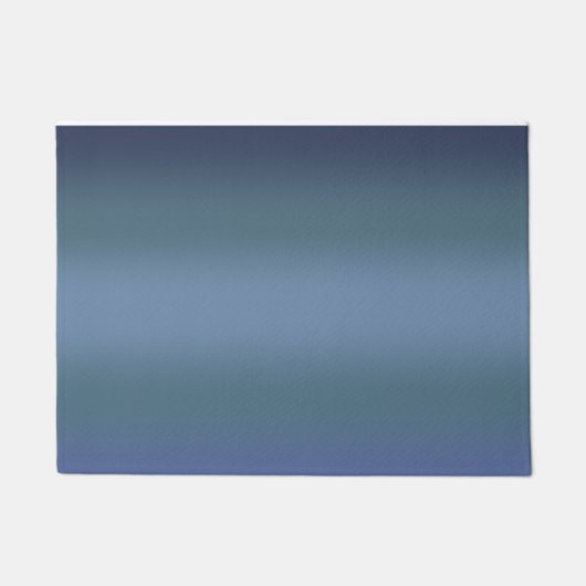 Moderne marine blauw gradiënt Waterverf galaxy rui Deurmat (Voorkant)