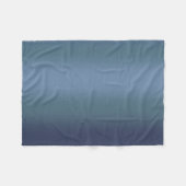 Moderne marine blauw gradiënt Waterverf galaxy rui Fleece Deken (Voorkant (Horizontaal))