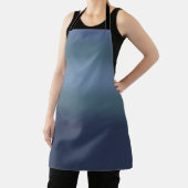 Moderne marine blauw gradiënt Waterverf galaxy rui Schort (Insitu)