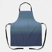 Moderne marine blauw gradiënt Waterverf galaxy rui Schort (Voorkant)