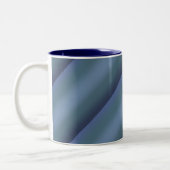 Moderne marine blauw gradiënt Waterverf galaxy rui Tweekleurige Koffiemok (Links)