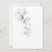 Moderne Marine Blauw Wit Orchideeën Bloemen Bruilo Kaart (Achterkant)