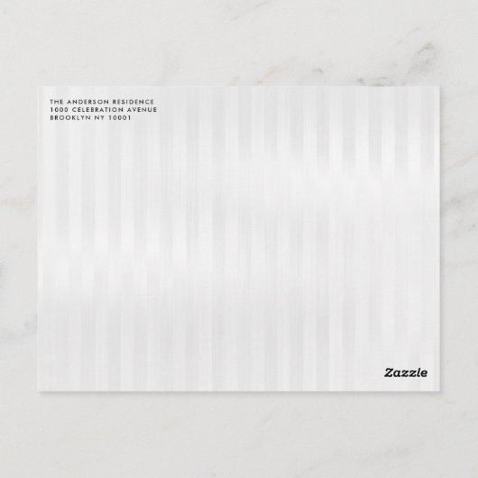 Moderne Marine Blauw Zilver Glitter Ballon Verjaar Briefkaart (Achterkant)