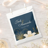 Moderne Marine Blauwe Bloem Chic Wedding Favoriet  Bedankzakje (Geknipt)