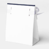 Moderne Marine Blauwe Bruiloft Favor Box Bedankdoosjes (Achterkant)