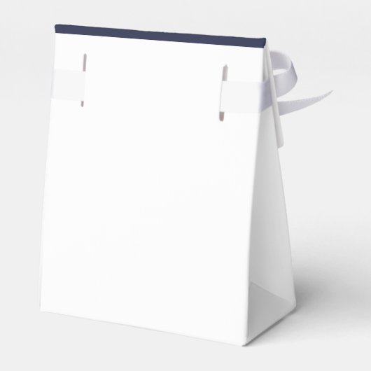 Moderne Marine Blauwe Bruiloft Favor Box Bedankdoosjes (Achterkant)