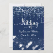 Moderne Marine Blauwe en Witte Hangende Lichten Br Kaart (Achterkant)