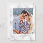 Moderne Marine Blauwe Gouden Agaat Marmeren Fotobr Kaart (Achterkant)