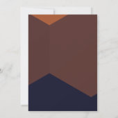 Moderne marine donkere chocolade terracotta bruilo kaart (Achterkant)