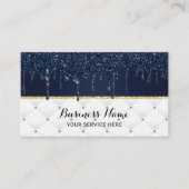 Moderne marine drijft Luxury Blue & White Visitekaartje (Voorkant)