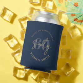 Moderne marine Elegant 60th Birthday Blikjeskoeler