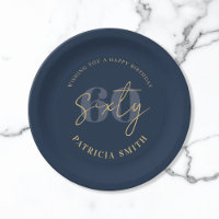 Moderne marine Elegant 60th Birthday