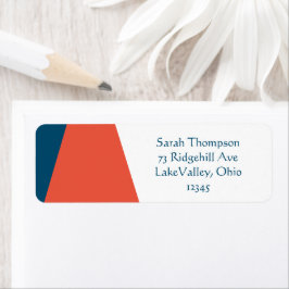 Moderne marine en koraal etiket