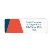 Moderne marine en koraal etiket (Voorkant)