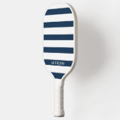 Moderne marine en White Striped Pattern Custom Nam Pickleball Paddle (Links)