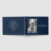 Moderne marine en wit in liefdevolle herinnering b gastenboek (Volledig)