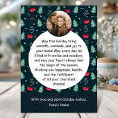 Moderne marine familie kerstkaart kaart