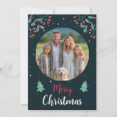 Moderne marine familie kerstkaart kaart (Voorkant)