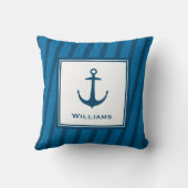 Moderne marine gestreepte scheepsanker met achtern kussen (Achterkant)