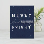 Moderne marine Kerstkaart zonder foto (Staand voorkant)