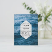 Moderne marine maritiem uitnodiging briefkaart (Staand voorkant)