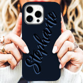 Moderne marine minimalistische scriptnaam Case-Mate iPhone case