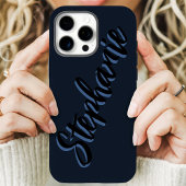 Moderne marine minimalistische scriptnaam Case-Mate iPhone case