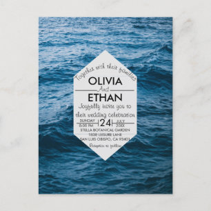 Moderne marine nautisch uitnodiging briefkaart