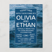 Moderne marine nautische trouwkaart briefkaart (Voorkant)