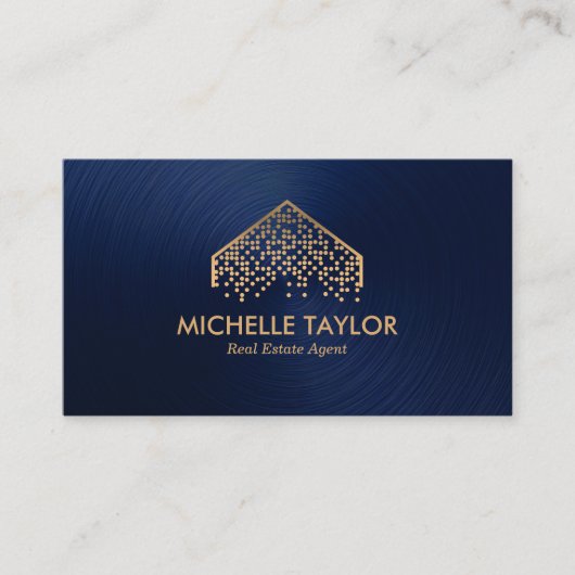Moderne Marine Professioneel Vastgoed Foto QR Code Visitekaartje (Voorkant)