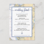 Moderne Marine #Wedding Annapolis MD Nautische kaa Informatiekaartje (Voorkant)