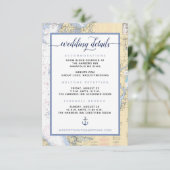 Moderne Marine #Wedding Annapolis MD Nautische kaa Informatiekaartje (Staand voorkant)