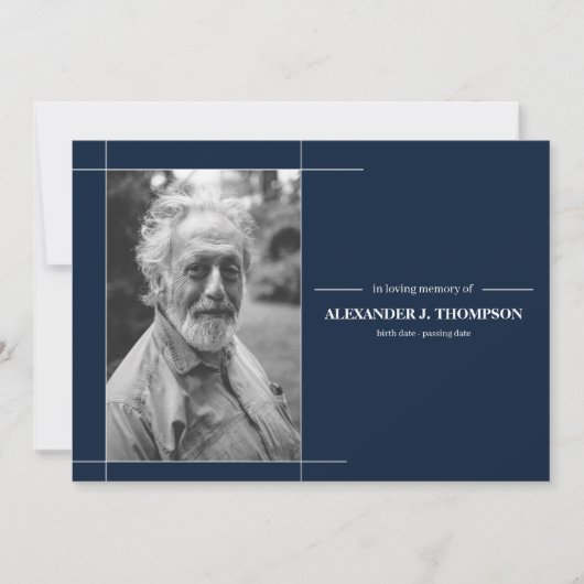 Moderne marine & White in het liefhebben van geheu Bedankkaart (Voorkant)