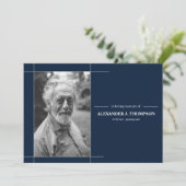 Moderne marine & White in het liefhebben van geheu Bedankkaart (Staand voorkant)