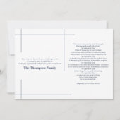 Moderne marine & White in het liefhebben van geheu Bedankkaart (Achterkant)