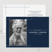 Moderne marine & White in het liefhebben van geheu Bedankkaart (Voorkant / Achterkant)