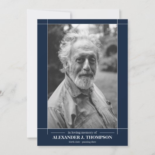 Moderne marine & White in het liefhebben van geheu Bedankkaart (Voorkant)