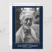 Moderne marine & White in het liefhebben van geheu Bedankkaart (Voorkant / Achterkant)