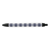 Moderne marine witte buffel check geruite patroon zwarte inkt pen (Voorkant)