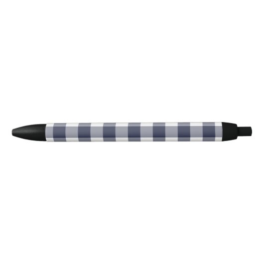 Moderne marine witte buffel check geruite patroon zwarte inkt pen (Voorkant)