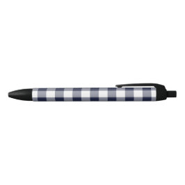 Moderne marine witte buffel check geruite patroon zwarte inkt pen