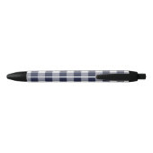 Moderne marine witte buffel check geruite patroon zwarte inkt pen (Achterkant)