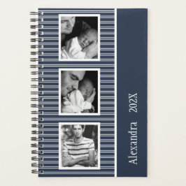 Moderne marineblauw 3 Foto 2023, aangepast Planner